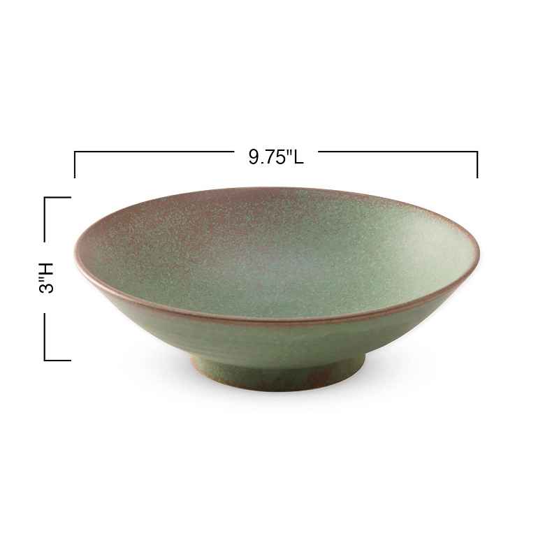 Terra Green Stone Serving Bowl - Green